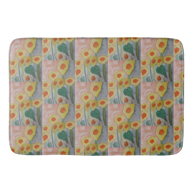 Tapete De Banheiro Abstrato Sunflower Bath Mat (Frente)