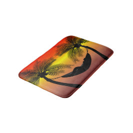 Tapete De Banheiro Abstrato Tropical Life | Hammock Silhouette
