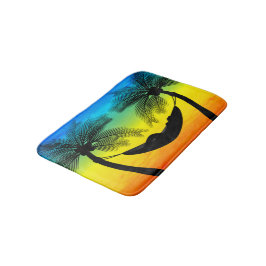 Tapete De Banheiro Abstrato Tropical Life | Hammock Silhouette