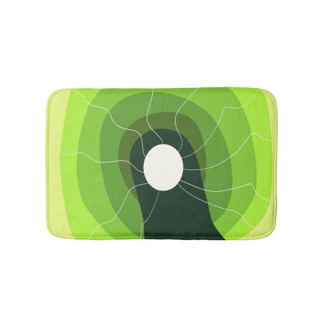 Tapete De Banheiro Abstrato verde (frente)