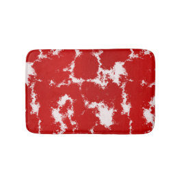 Tapete De Banheiro Abstrato vermelho e branco
