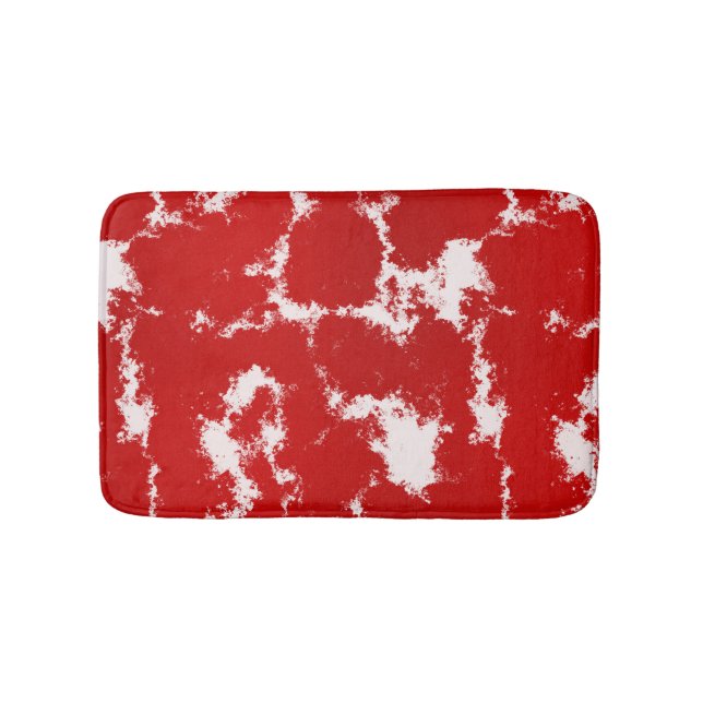 Tapete De Banheiro Abstrato vermelho e branco (frente)