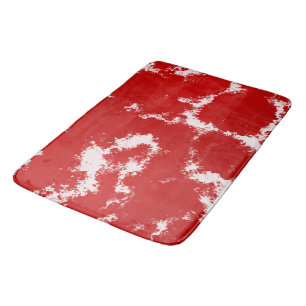 Tapete De Banheiro Abstrato vermelho e branco
