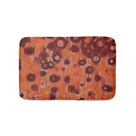 Tapete De Banheiro abstrato vermelho e laranja