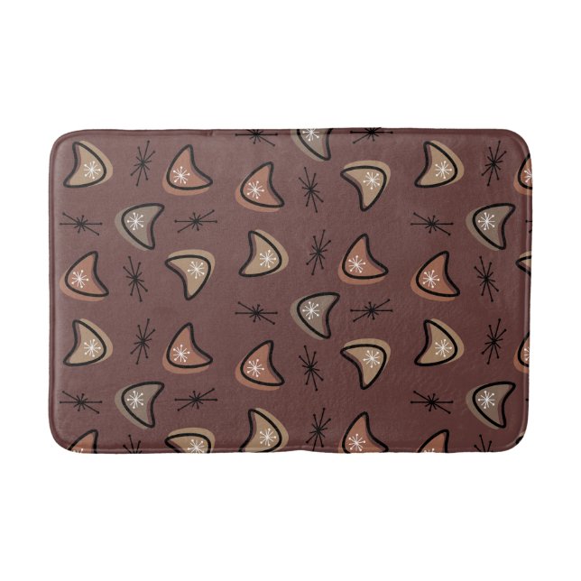 Tapete De Banheiro Acadêmico atômico Starbursts Dark (Frente)