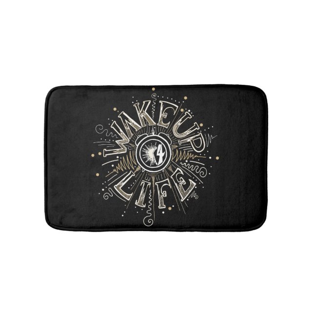 Tapete De Banheiro Acordar Inspiracional UP 4 ilustração da citação L (frente)