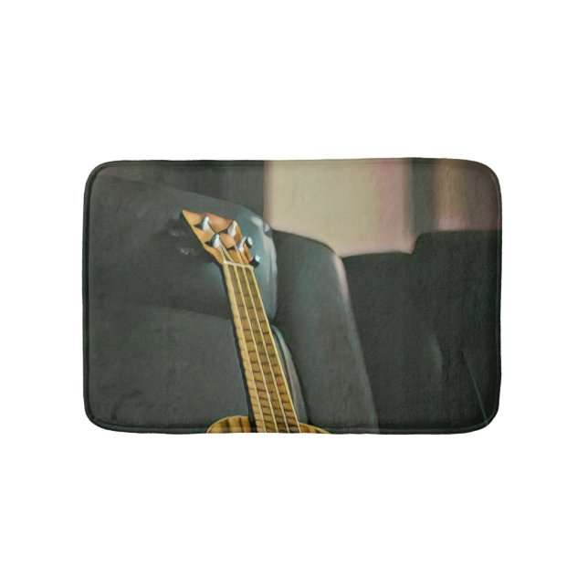 Tapete De Banheiro acoustic bass electric guitar gift (frente)