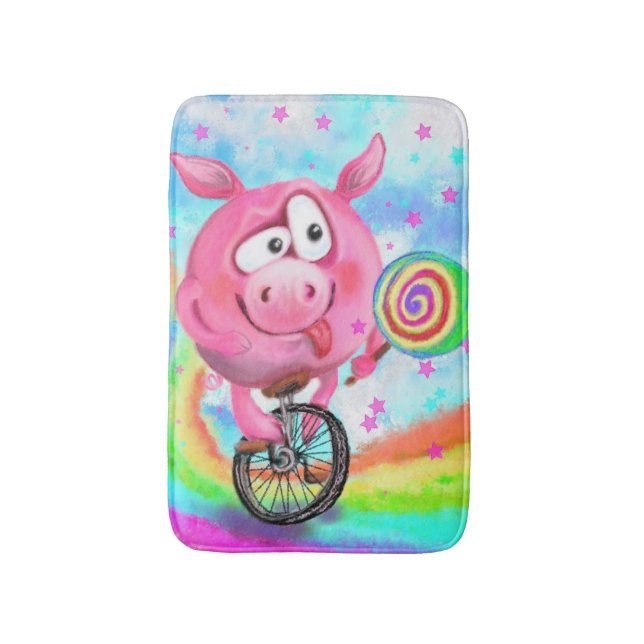Tapete De Banheiro Acrobat Pig Bath Mat (Frente Vertical)