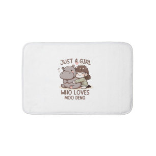Tapete De Banheiro Adorável Bebê Hippo, Só Uma Menina Que Ama Moo Den