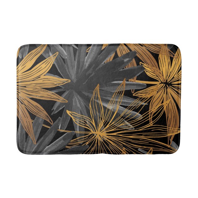 Tapete De Banheiro Aestético Padrão floral sem costura (Frente)