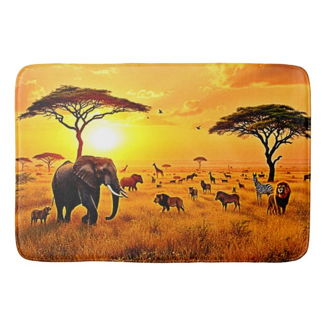 Tapete De Banheiro African Sunset Safari Majestade Design (Frente)