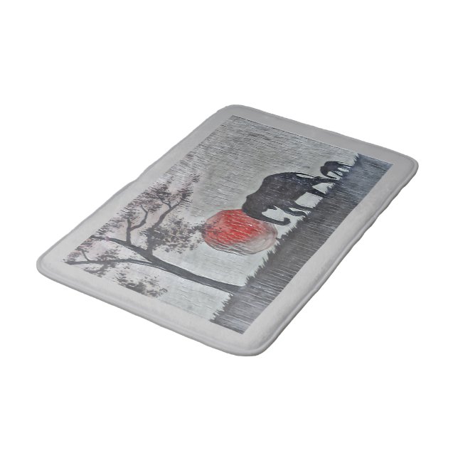 Tapete De Banheiro Afro-Elefantes Bath Mat (Angulado)
