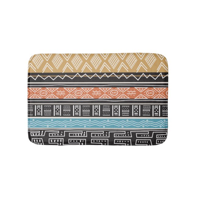 Tapete De Banheiro Afro-padrão Mix Bath Mat (frente)