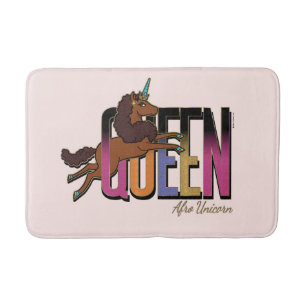 Tapete De Banheiro Afro Unicorn Queen Design