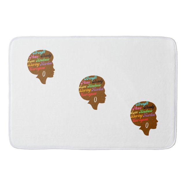 Tapete De Banheiro Afro Woman Bath Mat (Frente)