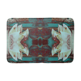 Tapete De Banheiro Água Artística Lilly em Vermelho e Azul