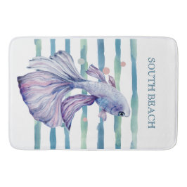 TAPETE DE BANHEIRO ÁGUA COLOR DE ÁGUA VACAÇÃO DE PRAIA DE PEIXES TROP