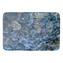 Tapete De Banheiro Água corrente, riacho, vapor, pedras submarinas