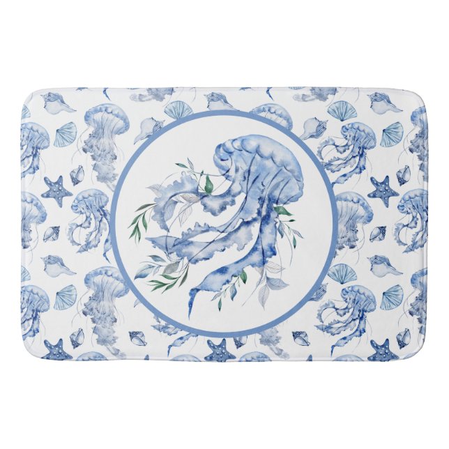 Tapete De Banheiro Água-Viva Na Costa (Frente)