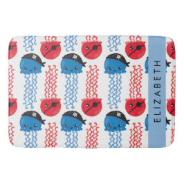 Tapete De Banheiro Água-viva pirata, padrão de água-viva, seu nome