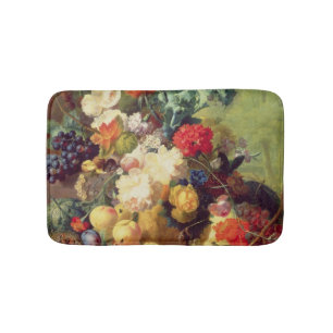 Tapete De Banheiro Ainda vida com flores e fruta