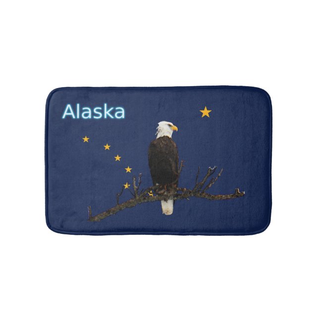 Tapete De Banheiro Alaska Eagle E Flag (frente)