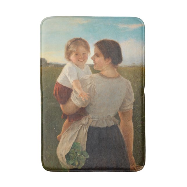 Tapete De Banheiro Alegria da Mãe (Mãe e Filha Adoráveis) (Frente Vertical)