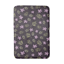Tapete De Banheiro Alfombrilla de baño Violetas y flores silvestres