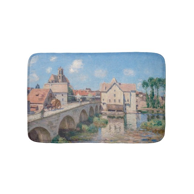 Tapete De Banheiro Alfred Sisley trabalho de arte - Le Pont de Moret (frente)