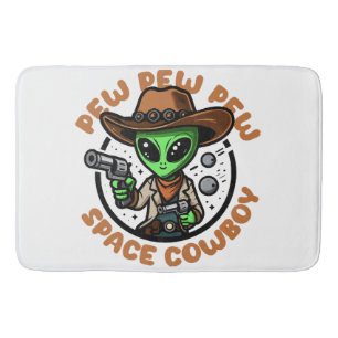 Tapete De Banheiro Alienígena Engraçada do Space Cowboy