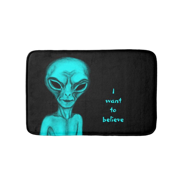 Tapete De Banheiro Alienígena, eu quero acreditar (frente)