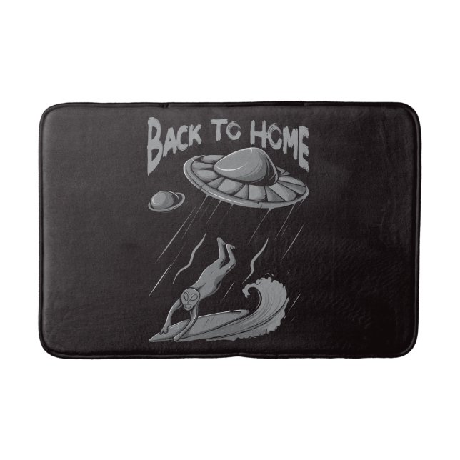 Tapete De Banheiro alienígena ufo surfing ilustrando com retorno ao h (Frente)