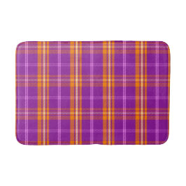 Tapete De Banheiro Aloha Patchwork Hawaiian Tropical Xadrez - Violet
