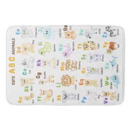 Tapete De Banheiro Alphabet Animal ABC Animais de estimação