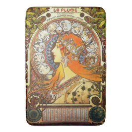 Tapete De Banheiro Alphonse Mucha La Plume Zodiac Art Nouveau Vintage
