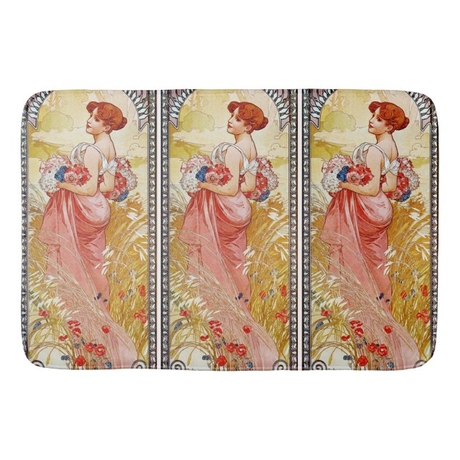 Tapete De Banheiro Alphonse Mucha Summer (Frente)