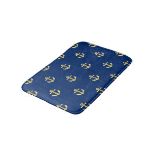 Tapete De Banheiro Amarelo Dourado chique teste padrão náutico