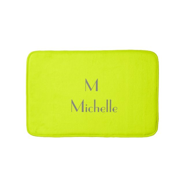 Tapete De Banheiro amarelo fluorescente - personalizado (frente)