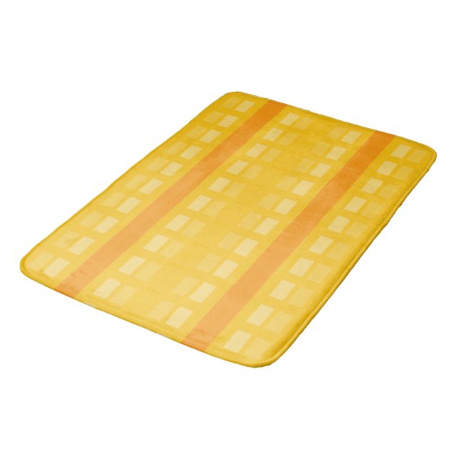 Tapete De Banheiro Amarelo Laranja 10 (Angulado)