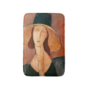 Tapete De Banheiro Amedeo Modigliani - Jeanne Hebuterne em Grande Cha