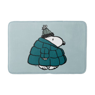 Tapete De Banheiro Amendoins   Jaqueta Puffer de inverno de Snoopy