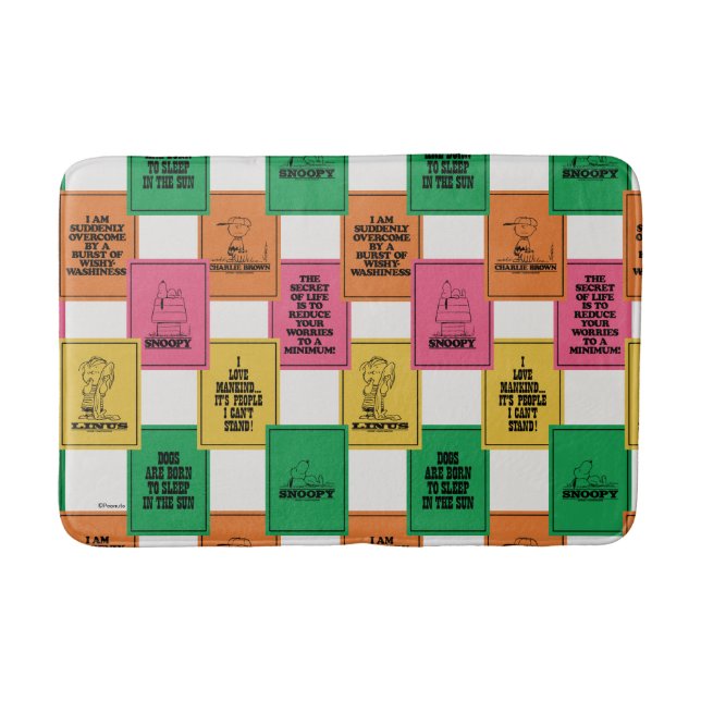 Tapete De Banheiro Amendoins | Padrão de bloco de cores divertido (Frente)