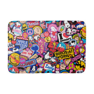 Tapete De Banheiro Amendoins Padrão de patch de fita mista