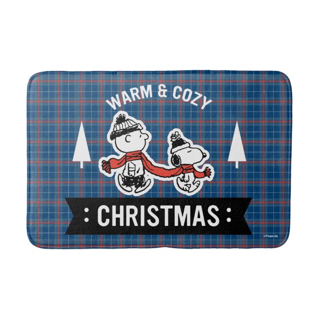 Tapete De Banheiro Amendoins | Snoopy & Charlie Brown Warm & Cozy (Frente)
