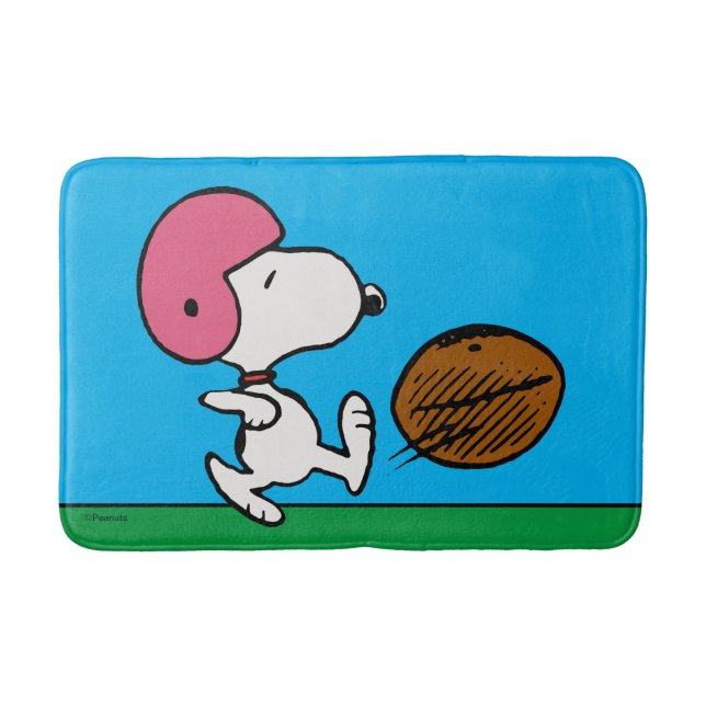 Tapete De Banheiro Amendoins | Snoopy Football Kicker (Frente)