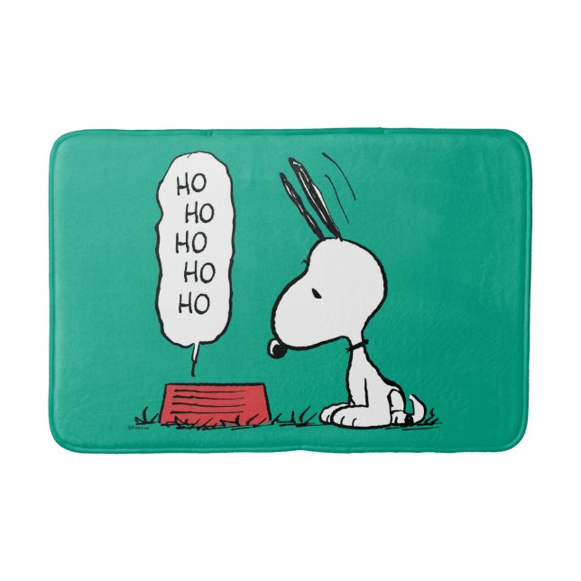 Tapete De Banheiro Amendoins | Snoopy Ho Ho Comida Dish (Frente)