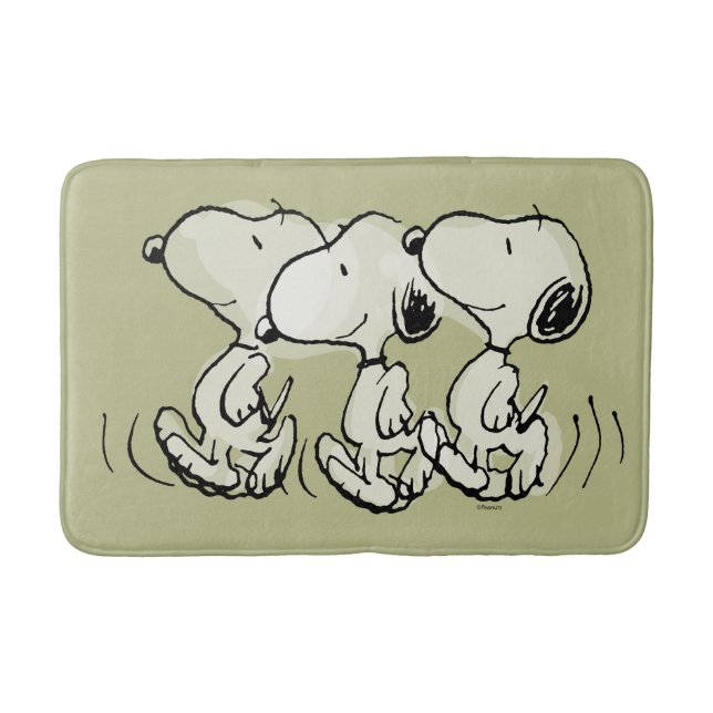 Tapete De Banheiro Amendoins | Snoopy Walking Alto (Frente)