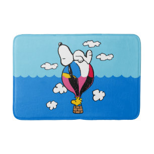 Tapete De Banheiro Amendoins Snoopy & Woodstock Balão de Ar Quente