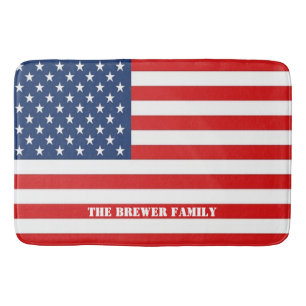 Tapete De Banheiro American Flag Bath Mat