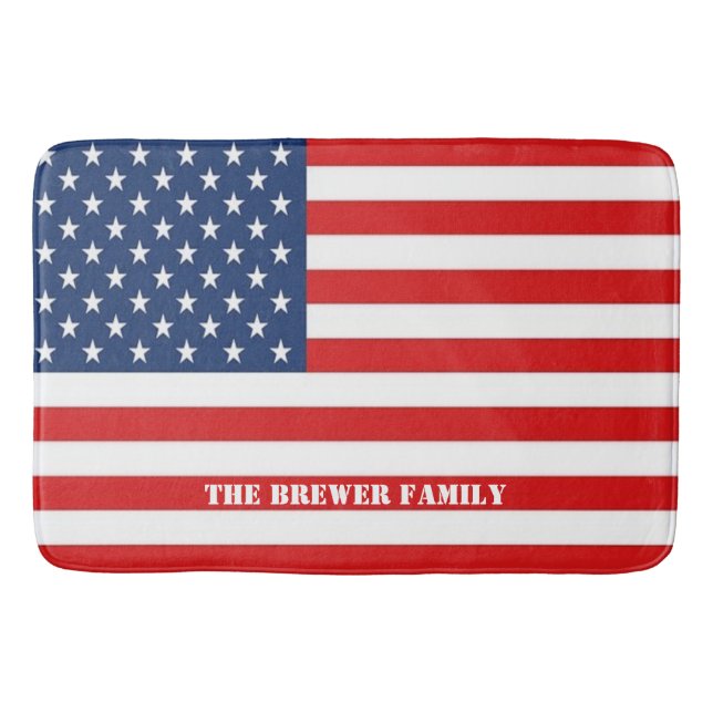 Tapete De Banheiro American Flag Bath Mat (Frente)